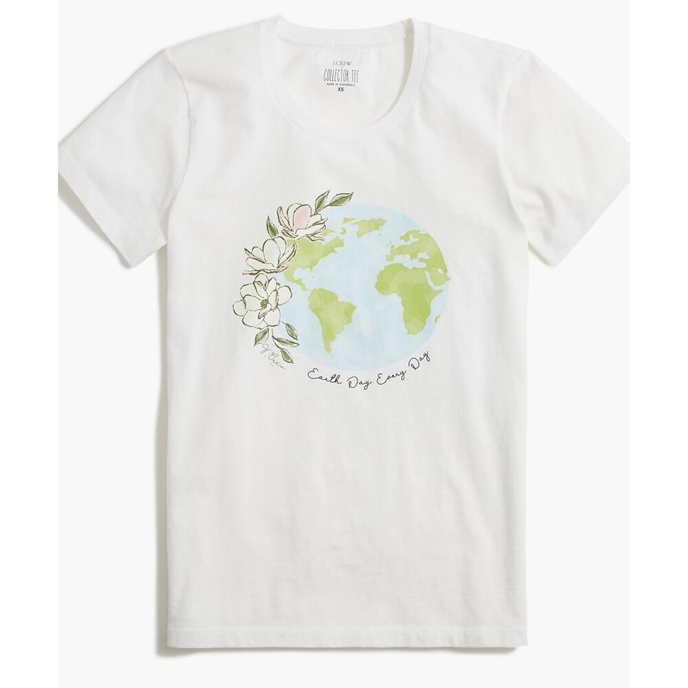 Crewcuts White Earth Day Graphic Tee - Size XS (4/5)